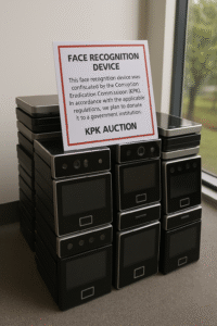 Hibah Robot Face Recognition KPK tumpukan perangkat pengenalan wajah sitaan dipajang menjelang lelang